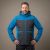 Kurtka robocza hybrydowa Comfort Winter niebiesko-grafitowa — softshell z pikowaniem 350 g/m², wiatroszczelna, wodoodporna, odpinany kaptur