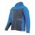 Kurtka robocza hybrydowa Comfort Winter niebiesko-grafitowa — softshell z pikowaniem 350 g/m², wiatroszczelna, wodoodporna, odpinany kaptur