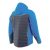 Kurtka robocza hybrydowa Comfort Winter niebiesko-grafitowa — softshell z pikowaniem 350 g/m², wiatroszczelna, wodoodporna, odpinany kaptur