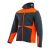 Kurtka robocza hybrydowa Comfort Winter grafitowo-pomarańczowa — softshell z pikowaniem 350 g/m², wiatroszczelna, wodoodporna, odpinany kaptur