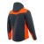 Kurtka robocza hybrydowa Comfort Winter grafitowo-pomarańczowa — softshell z pikowaniem 350 g/m², wiatroszczelna, wodoodporna, odpinany kaptur