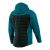 Kurtka robocza hybrydowa Comfort Winter petrolowo-czarna — softshell z pikowaniem 350 g/m², wiatroszczelna, wodoodporna, odpinany kaptur