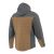 Kurtka robocza hybrydowa Comfort Winter brązowo-grafitowa — softshell z pikowaniem 350 g/m², wiatroszczelna, wodoodporna, odpinany kaptur