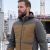 Kurtka robocza hybrydowa Comfort Winter brązowo-grafitowa — softshell z pikowaniem 350 g/m², wiatroszczelna, wodoodporna, odpinany kaptur