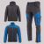 Zestaw roboczy zimowy grafitowo-niebieski — kurtka zimowa Comfort Winter, polar i spodnie softshell