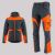 Zestaw roboczy na chłodne dni grafitowo-pomarańczowy — kurtka hybrydowa i spodnie softshell Comfort Winter
