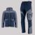 Zestaw roboczy na chłodne dni granatowo-szary — kurtka hybrydowa i spodnie softshell Comfort Winter