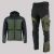 Zestaw roboczy na chłodne dni oliwkowo-czarny — kurtka hybrydowa i spodnie softshell Comfort Winter