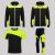 Zestaw roboczy całoroczny czarno-żółty — kurtka softshell, bluza z kapturem, koszulka i spodnie softshell