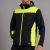 Zestaw roboczy całoroczny czarno-żółty — kurtka softshell, bluza z kapturem, koszulka i spodnie softshell