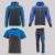 Zestaw roboczy całoroczny grafitowo-niebieski — kurtka softshell, bluza z kapturem, koszulka i spodnie softshell