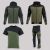 Zestaw roboczy całoroczny oliwkowo-czarny — kurtka softshell, bluza z kapturem, koszulka i spodnie softshell