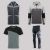 Zestaw roboczy z kamizelką czarno-szary — kamizelka hybrydowa, bluza z kapturem, koszulka i spodnie softshell