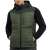 Zestaw roboczy z kamizelką oliwkowo-czarny — kamizelka hybrydowa, bluza z kapturem, koszulka i spodnie softshell