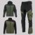 Zestaw roboczy jesienny oliwkowo-czarny — kurtka softshell, polar i spodnie softshell