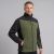 Zestaw roboczy jesienny oliwkowo-czarny — kurtka softshell, polar i spodnie softshell