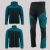 Zestaw roboczy jesienny czarno-petrolowy — kurtka softshell, polar i spodnie softshell