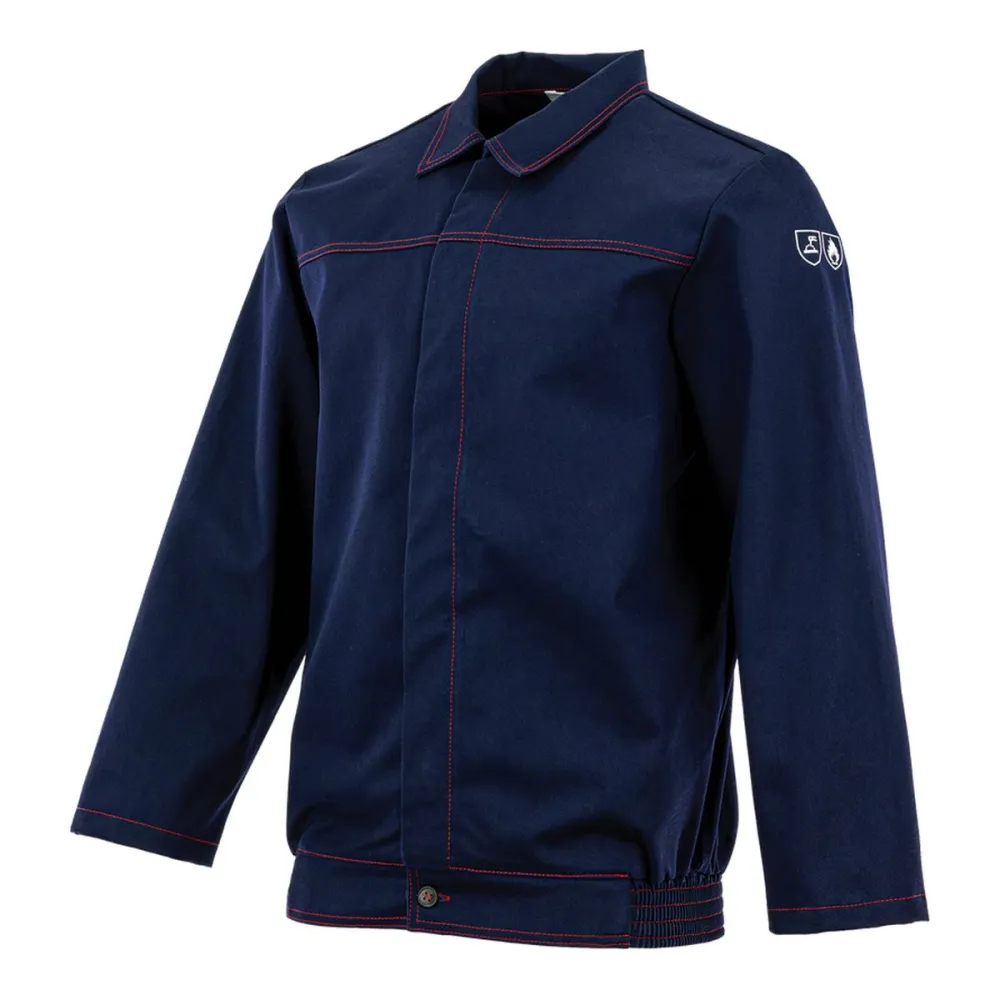 Bluza spawalnicza antyelektrostatyczna Wulkan — EN ISO 11611, EN ISO 11612, EN 1149-5, granatowa