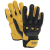 Rękawice robocze skórzane typu mechanik RSM005 Proguard — skóra kozia, spandeks, gumowe ochraniacze, rzep